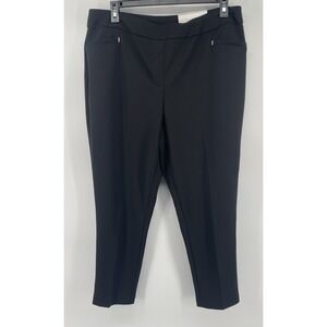 Cato Mid-Rise Slim Pull On Womens Dress Crop Pants Ideal Black Size 18/20 W NWT
